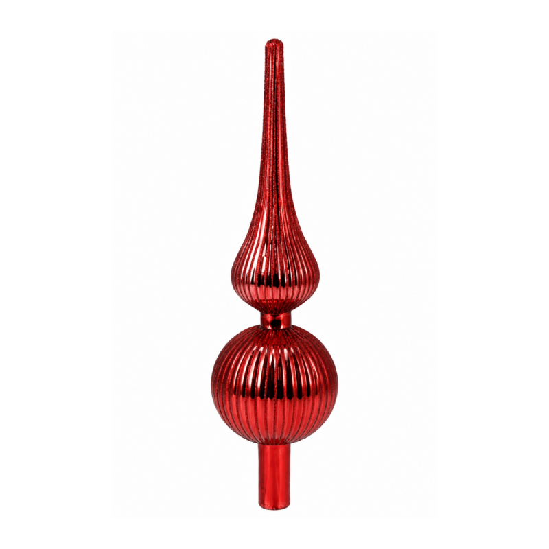 Eglutės viršūnė ABR825630, stiklas, raudona, 305 mm