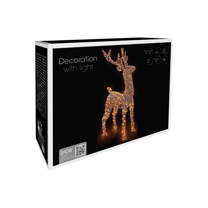 LED dekoracija elnias AMZ202240, 800 mm, 600 LED, rudas
