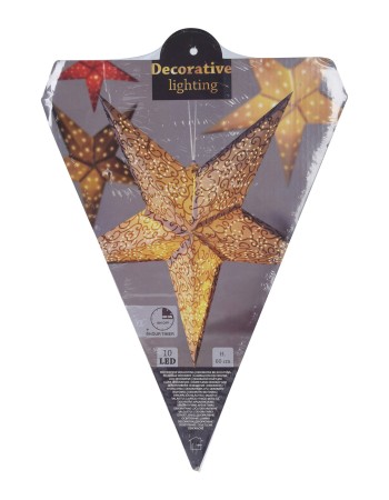 Popierinė LED žvaigždė AX5302830, 600 mm, balta, 10 LED