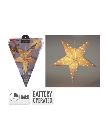 Popierinė LED žvaigždė AX5302830, 600 mm, balta, 10 LED