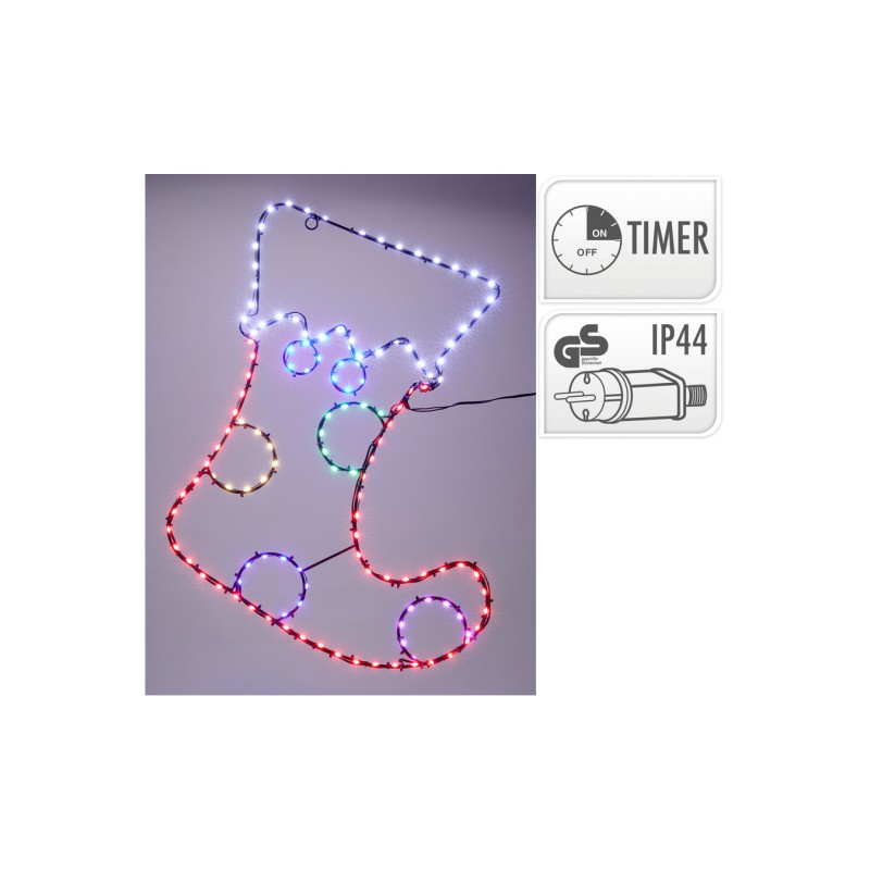 LED dekoracija kalėdinis batas AXT110000, 520 mm, 139 LED