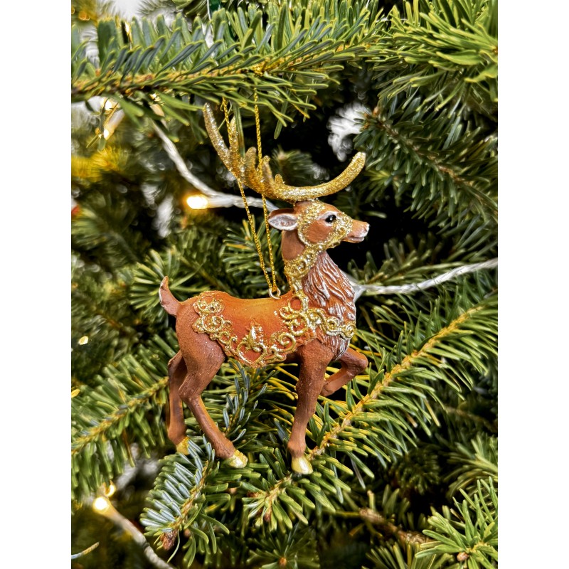 Eglutės žaisliukas Miško elnias E1093, 12 cm