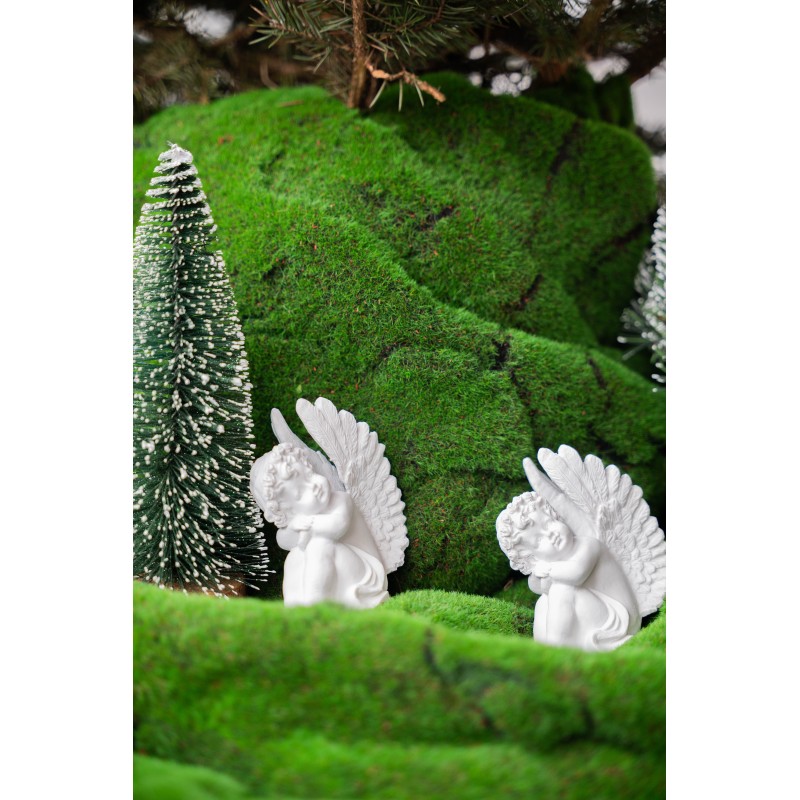 Kalėdinė dekoracija Sėdintis angelas, 7,5×7,5×10 cm