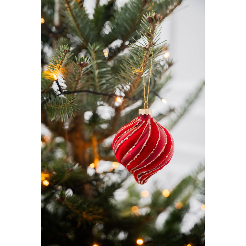 Eglutės žaisliukas raudonas 1179909, 8 cm, 12vnt