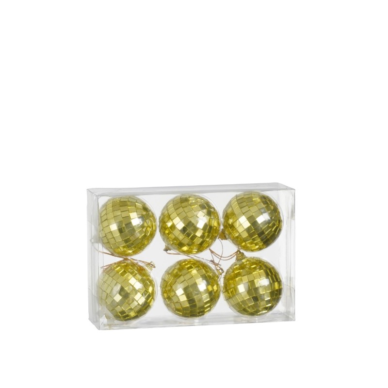 Eglutės žaisliukai auksinis disco 1179280, 6 cm, 6 vnt