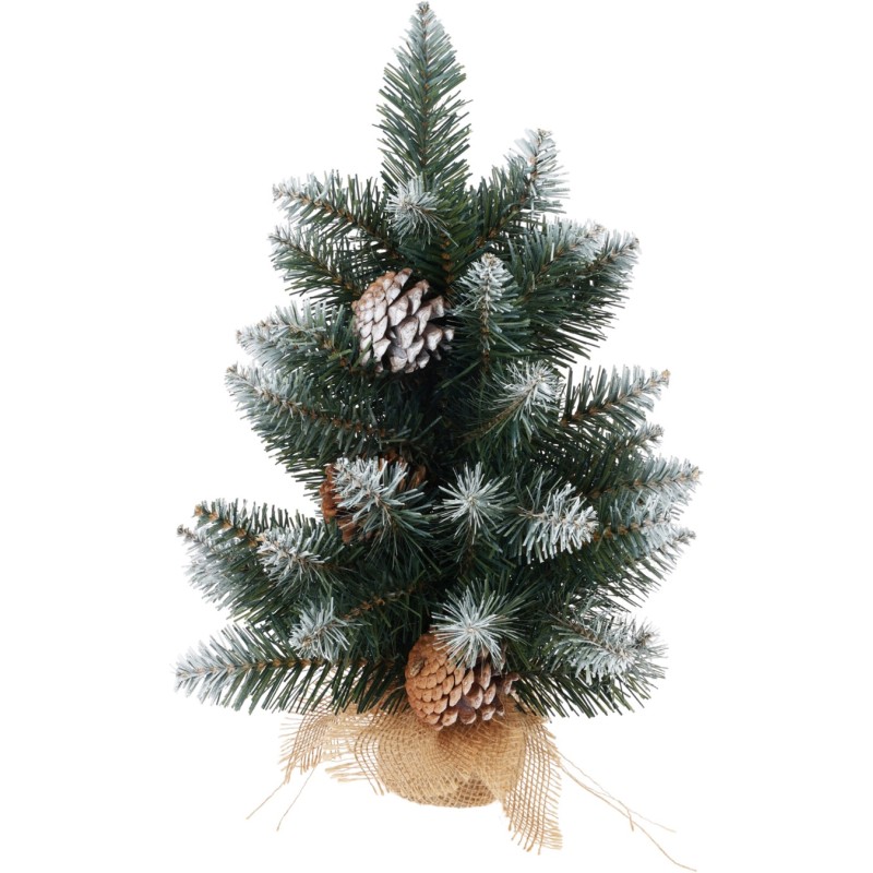 Dirbtinė Kalėdų eglutė, 45 cm, žaliai baltomis šakelėmis