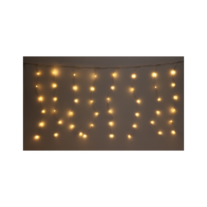 LED girlianda-užuolaida AGB000540, 120 LED, 3×0,6 m, šiltai balta