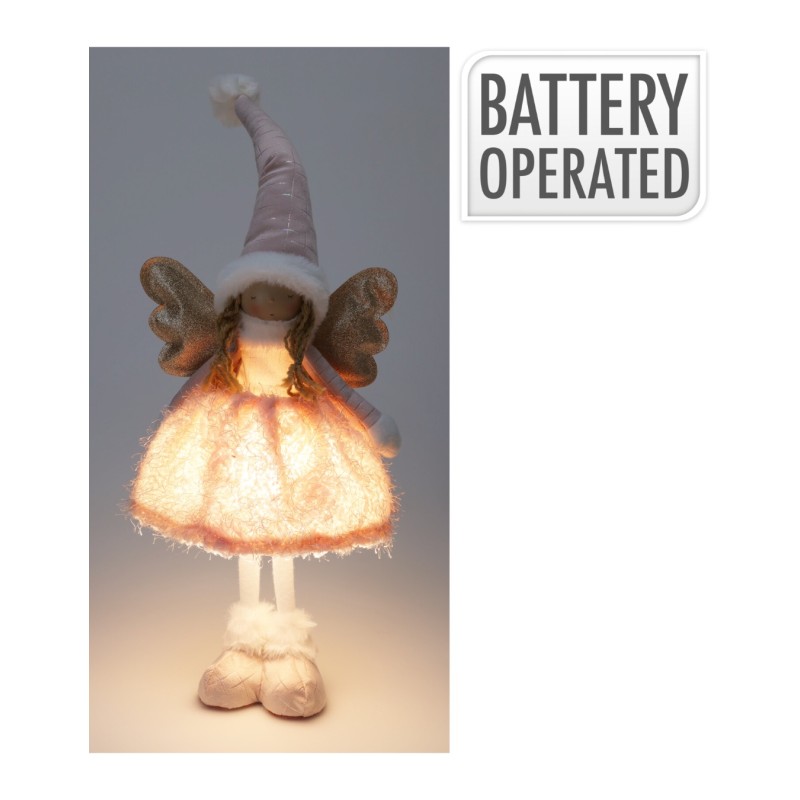 Kalėdinė dekoracija Stovintis angelas su LED, 50 cm