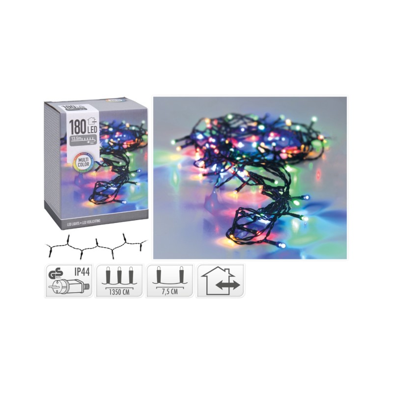 LED girlianda AX8402030, 180 LED, 13,5 m, daugiaspalvė