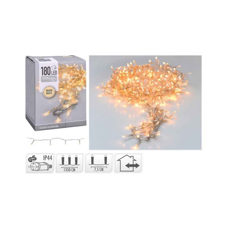 LED girlianda AX8404030, 180 LED, 13,5 m, šiltai balta