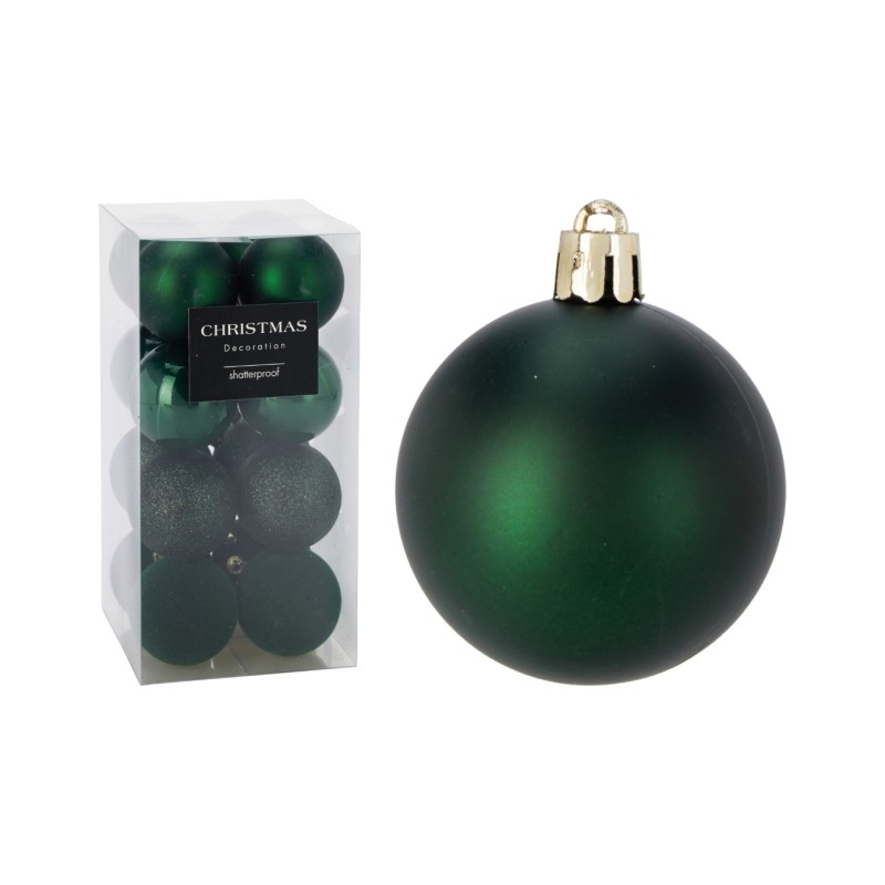 Eglutės žaisliukai CAN310130, plastikas, 16 vnt., 60 mm, žali