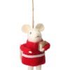 Kalėdinė dekoracija pakabinamas Peliukas, 11 cm