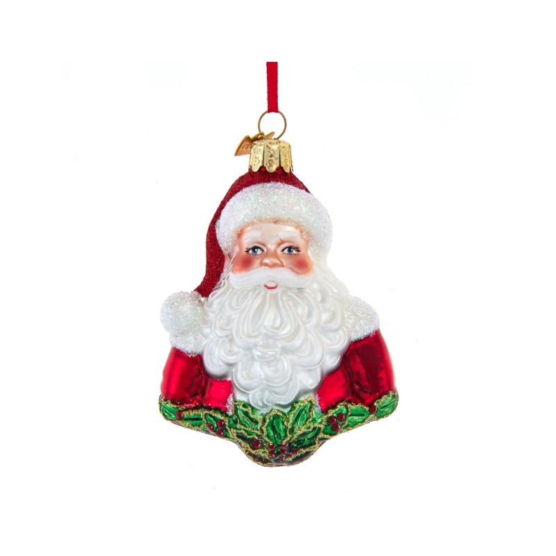 Eglutės žaisliukas Kalėdų senelis NB1863, 10 cm, stiklas